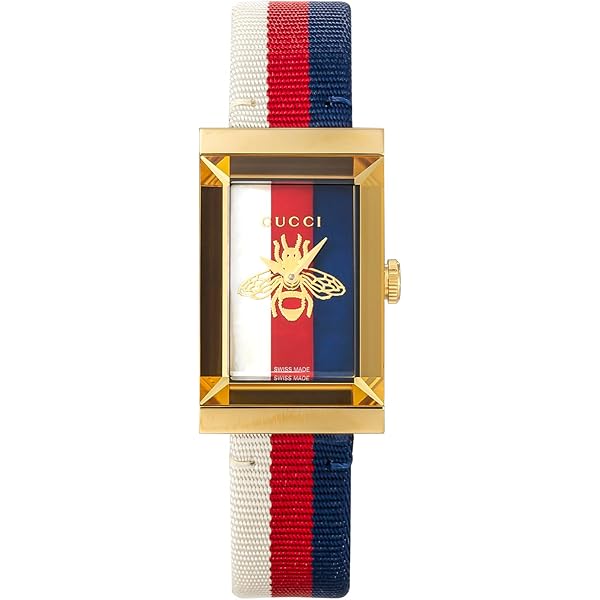 Amazon.co.jp: [グッチ] 腕時計 G-Frame Gフレーム ホワイト/レッド